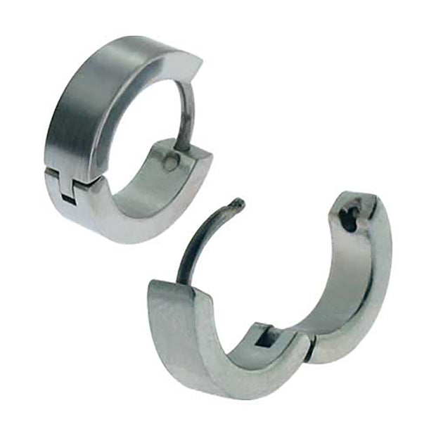 Huggies Plain Steel Earrings