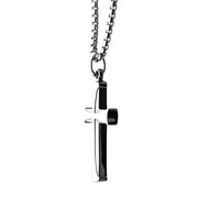 Stainless Steel Apostle Cross Pendant with Steel Bold Box Chain