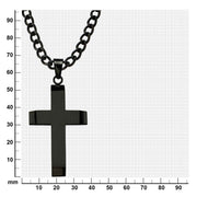 Black IP Cross Pendant