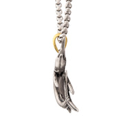 Antiqued Matte Finish Steel Marlin Pendant