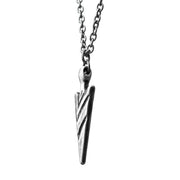 Stainless Steel & Antiqued Finish Arrowhead Pendant with Chain