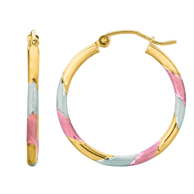 14K Gold Polished Hoop Earring