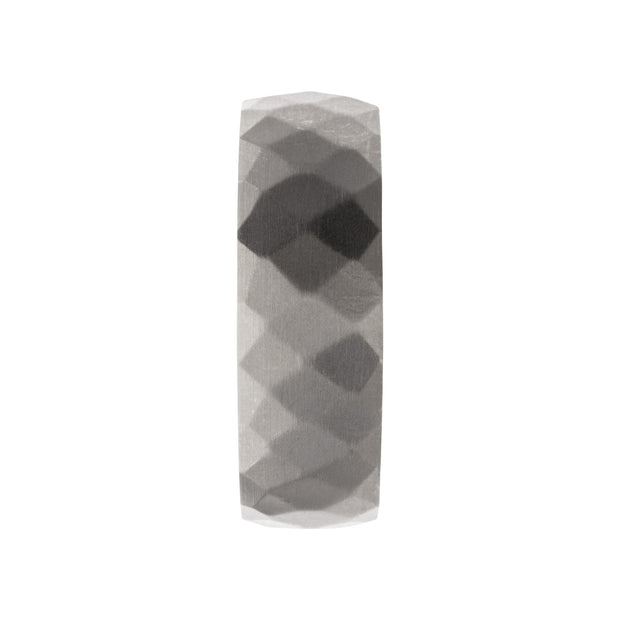 Titanium & Redwood Matte Finish Mosaic Comfort Fit Ring