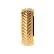 Gold IP Titanium Matte Finish Chevron Comfort Fit Ring