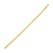 4.35mm 18Kt Gold IP Titanium Flat Curb Chain Bracelet