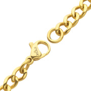 4.35mm 18Kt Gold IP Titanium Flat Curb Chain Bracelet