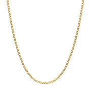 3.5mm 18Kt Gold IP Titanium Flat Curb Chain Necklace