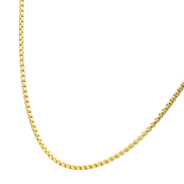 3mm 18Kt Gold IP Titanium Box Chain Necklace