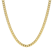 7.4mm 18Kt Gold IP Titanium Curb Chain Necklace