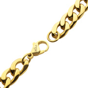 7.4mm 18Kt Gold IP Titanium Curb Chain Necklace