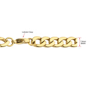 7.4mm 18Kt Gold IP Titanium Curb Chain Necklace