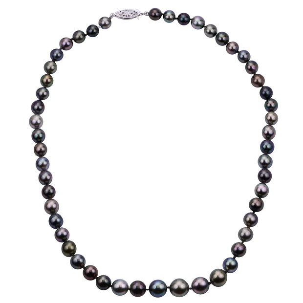 14KT White Gold Tahitian Pearl Necklace