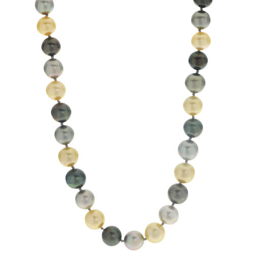 14KT White Gold Tahitian Pearl Necklace