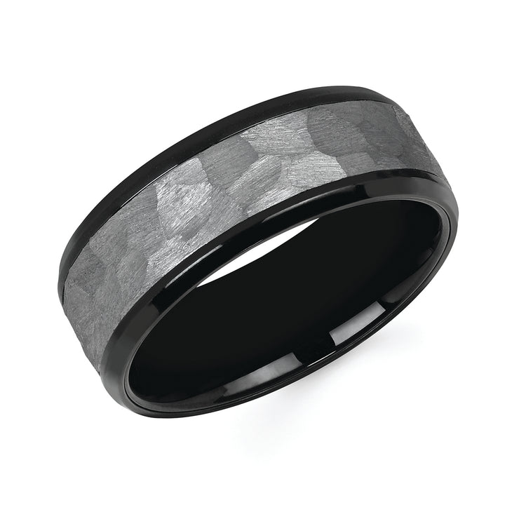 8mm Tantalum & IP Black Stainless Steel Band