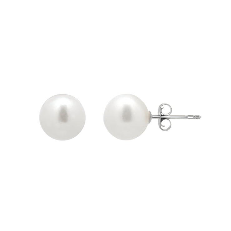 14K Gold 8MM Pearl Stud Earring