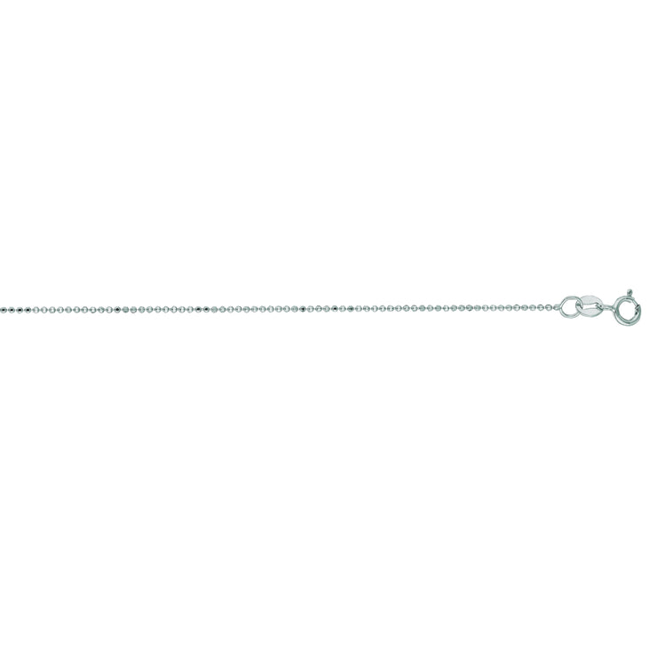 14K Gold 0.9mm Diamond Cut Bead Chain