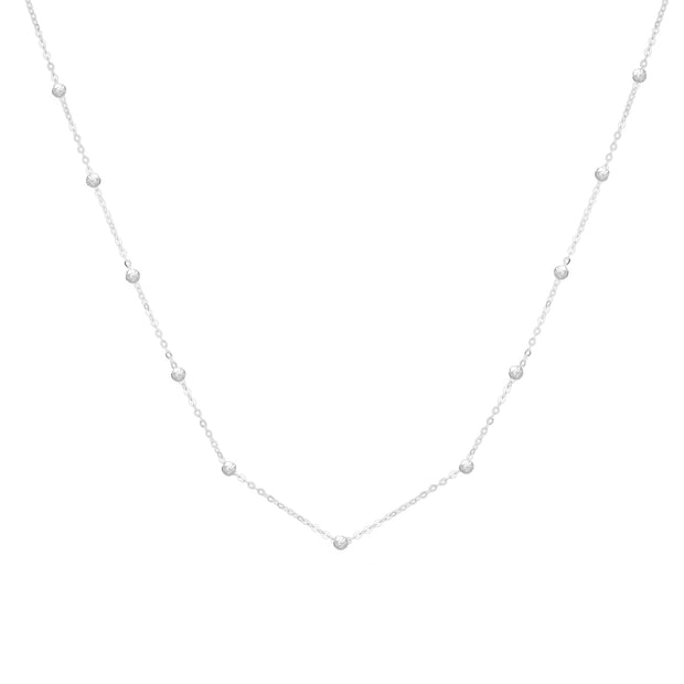 14K Saturn Bead Chain Necklace