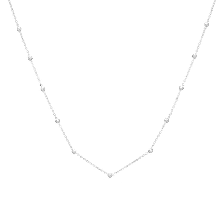 14K Saturn Bead Chain Necklace