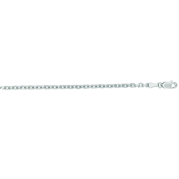 14K Gold 3.1mm Diamond Cut Cable Chain