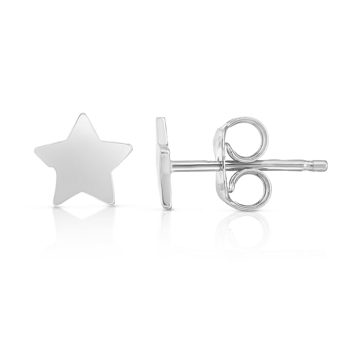 14K Gold Polished Star Stud Earring