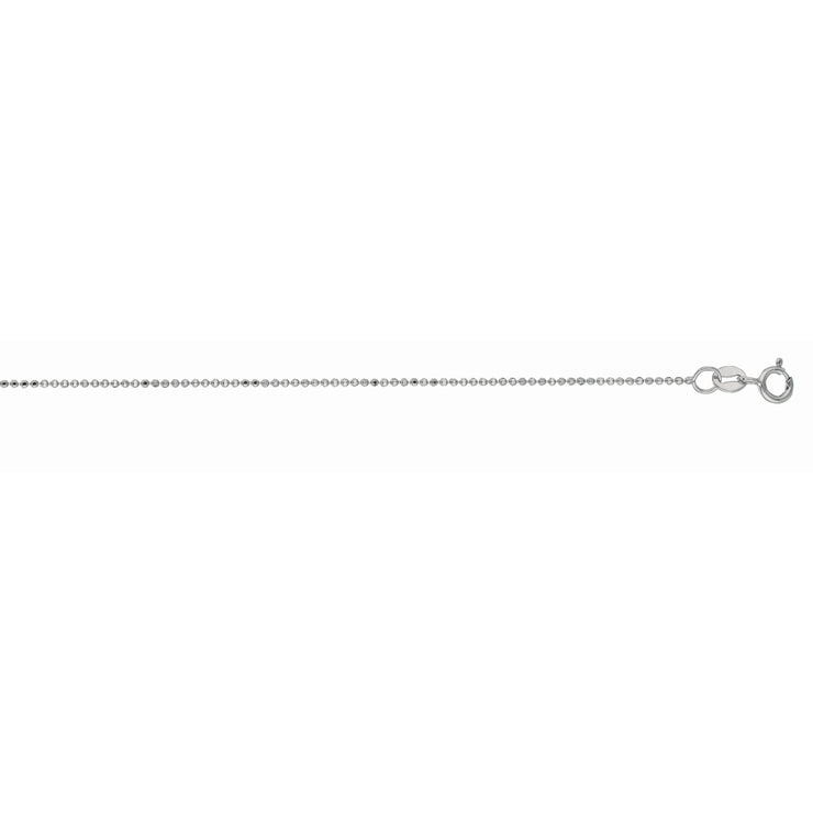 14K Gold 0.9mm Diamond Cut Bead Chain