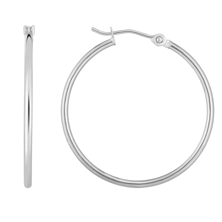 14K Gold 1.5x30mm Hoops