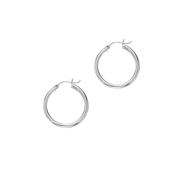 14K Gold 3x20mm Hoops