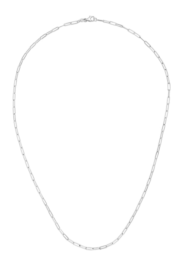 14K Gold 2.1mm Paperclip Chain