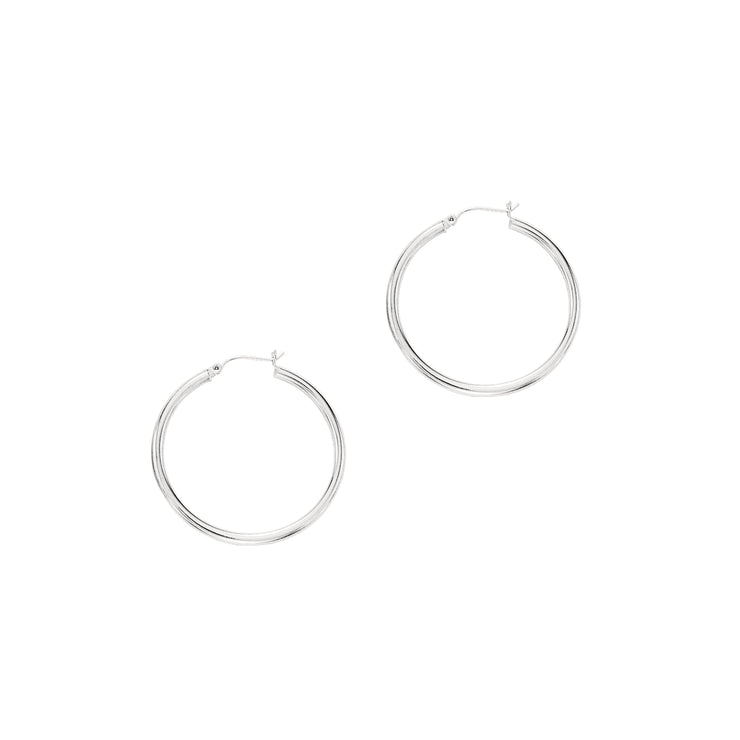 14K Gold 3x40mm Hoops