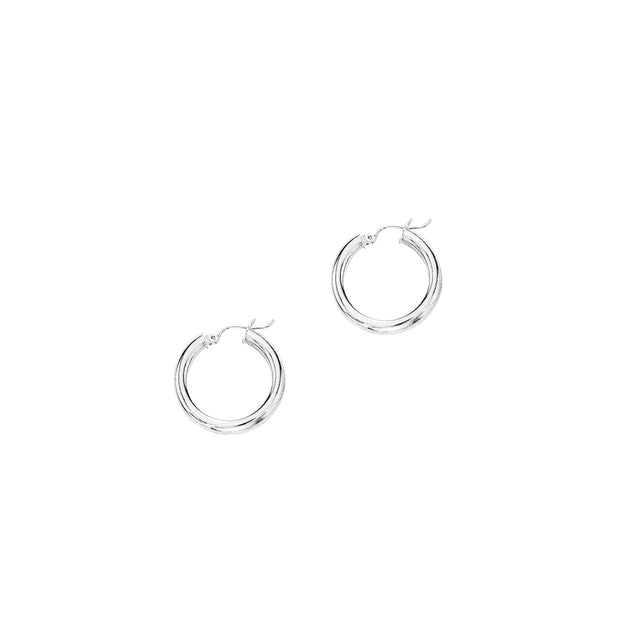 14K Gold 4x25mm Hoops