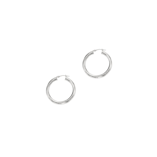 14K Gold 4x30mm Hoops