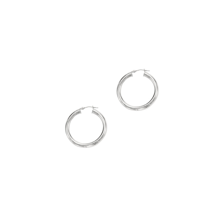 14K Gold 4x30mm Hoops