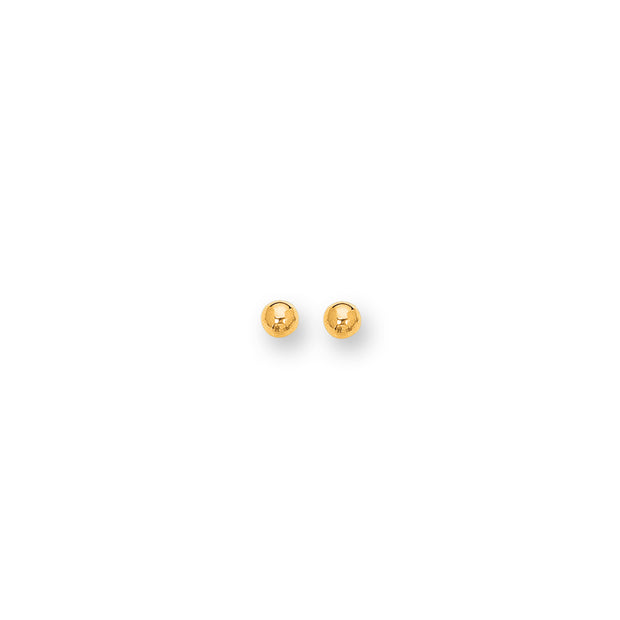 10K Gold Polished 6mm Ball Stud Earring