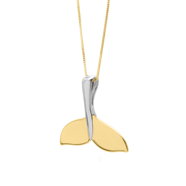 10K Whale Tail Necklace