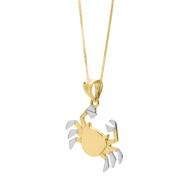 10K Crab Necklace