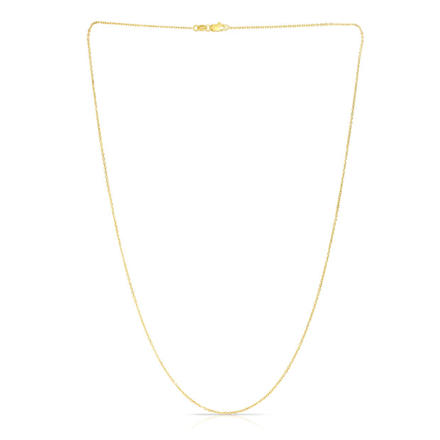 14K Gold .8mm Diamond Cut Cable Chain