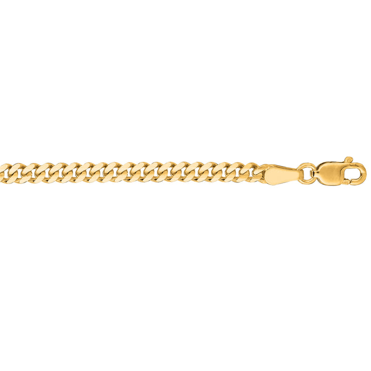 14K Gold 3mm Gourmette Chain