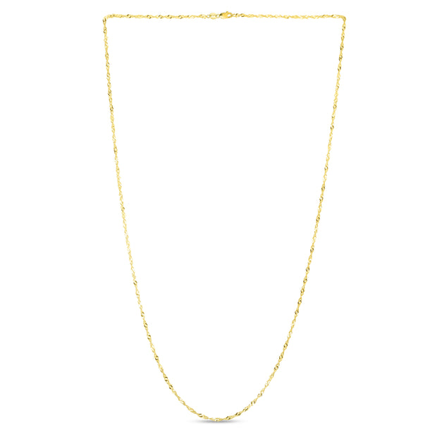 14K Gold 1.5mm Singapore Chain