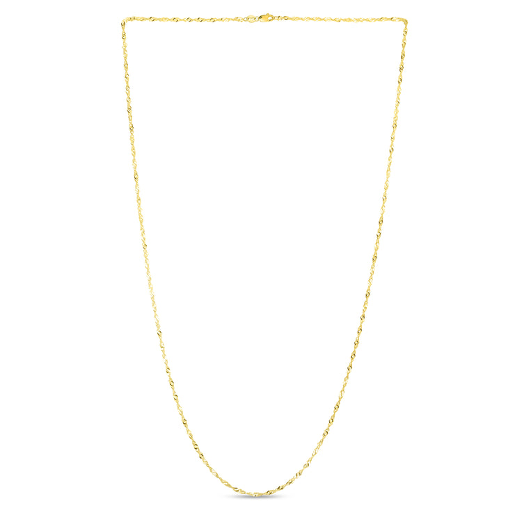 14K Gold 1.5mm Singapore Chain