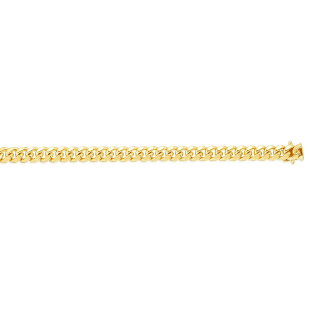 14K Gold 9"" 8.2mm Classic Miami Cuban