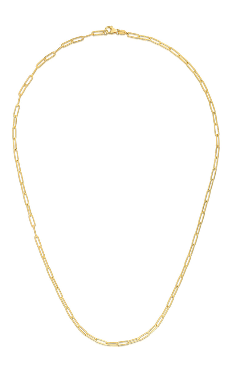 14K Gold 2.5mm Paperclip Chain