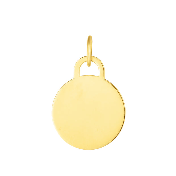 14K Gold Circle Pendant