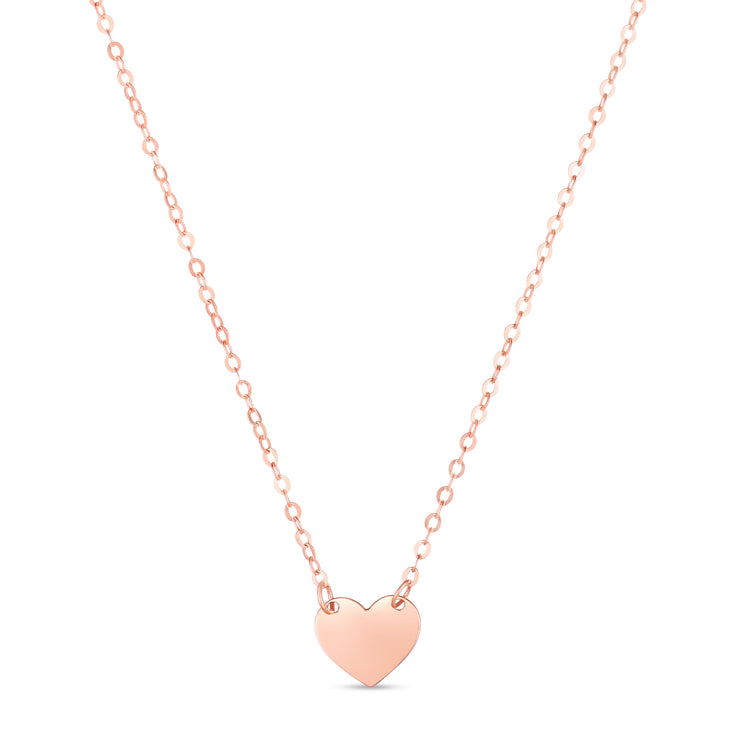 14K Rose Gold Mini Heart Necklace