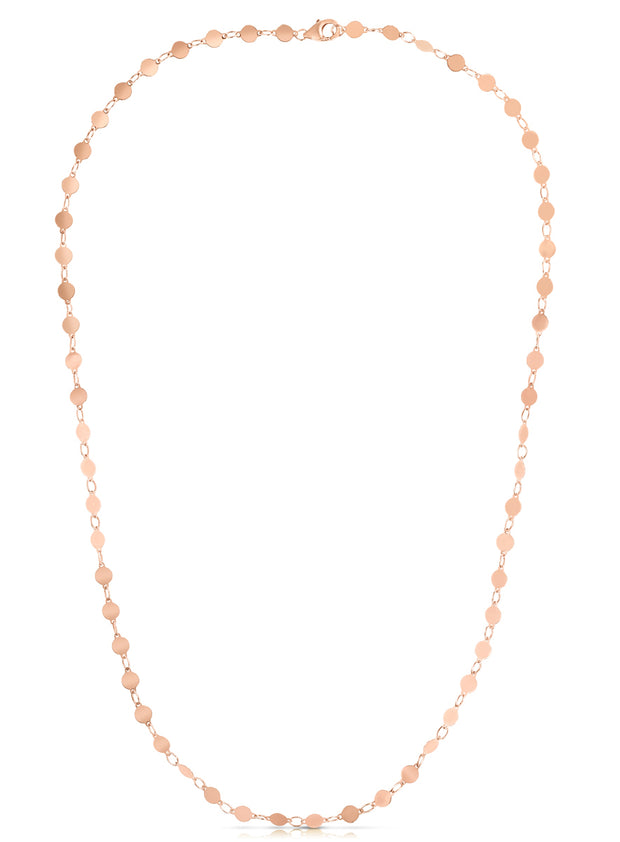 14K Gold Round Mirror Chain