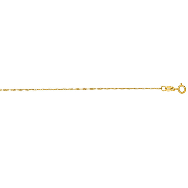 14K Gold .8mm Singapore Chain