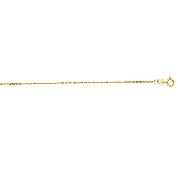 14K Gold 1mm Singapore Chain